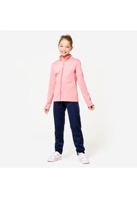 DOMYOS - Dres dziecięcy Domyos Gym'y. Okazja: na uczelnię. Kolor: różowy. Materiał: poliester, materiał. Styl: klasyczny, sportowy