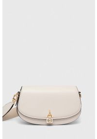 MICHAEL Michael Kors torebka skórzana kolor beżowy. Kolor: beżowy. Materiał: skórzane
