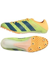 Adidas - Buty kolce adidas Sprintstar M GY0941 zielone. Zapięcie: sznurówki. Kolor: zielony. Materiał: materiał