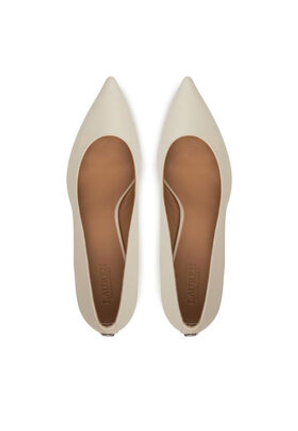 Lauren Ralph Lauren - LAUREN RALPH LAUREN Szpilki Lanette 802972024002 Biały. Kolor: biały. Materiał: skóra. Obcas: na szpilce
