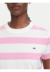 Tommy Jeans T-Shirt Flag DW0DW23801 Różowy jasny Regular Fit. Kolor: różowy. Materiał: bawełna #4