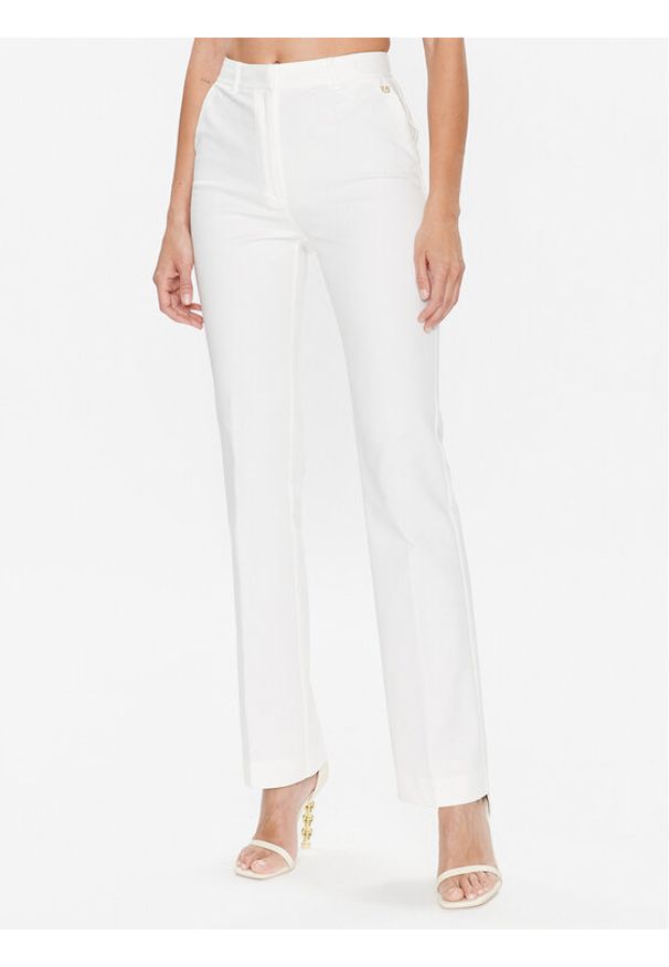 Marciano Guess Spodnie materiałowe 3GGB06 9913Z Biały Regular Fit. Kolor: biały. Materiał: materiał, bawełna