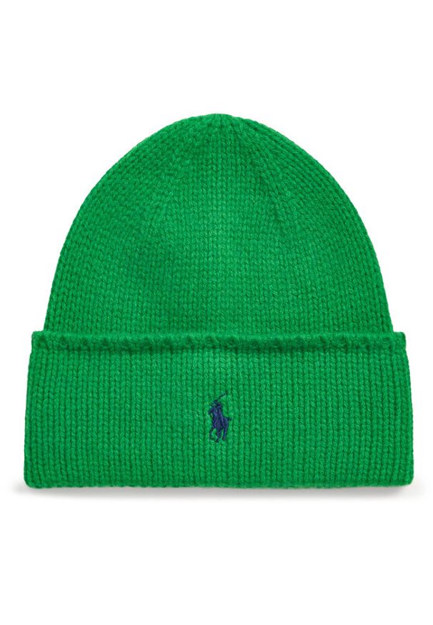 Polo Ralph Lauren Czapka 455954355005 Zielony. Kolor: zielony. Materiał: wełna, materiał