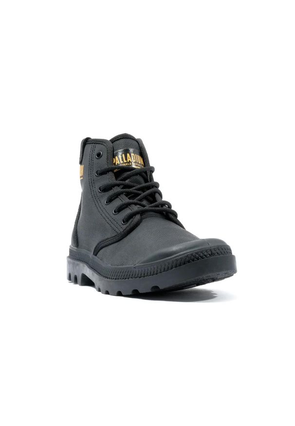 Buty do chodzenia unisex Palladium Pampa Hi Coated. Zapięcie: sznurówki. Kolor: czarny. Materiał: syntetyk, materiał, tkanina. Szerokość cholewki: normalna. Sport: turystyka piesza