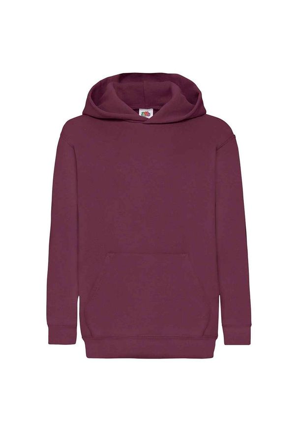FRUIT OF THE LOOM - Bluza Z Kapturem Dla Dzieci. Typ kołnierza: kaptur. Kolor: czerwony, wielokolorowy, brązowy