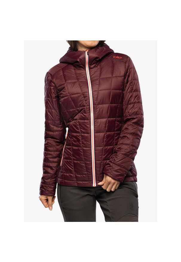 Kurtka ocieplana damska CMP Jacket Fix Hood Ziggs. Kolor: czerwony
