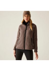 Regatta - Polar damski rozsuwany Emilde. Kolor: brązowy. Materiał: polar. Wzór: melanż. Sport: turystyka piesza #1