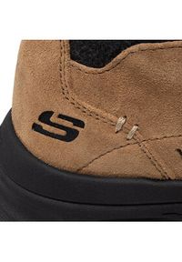 skechers - Skechers Półbuty Bombarder 237283/BRBK Brązowy. Kolor: brązowy. Materiał: zamsz, skóra #5