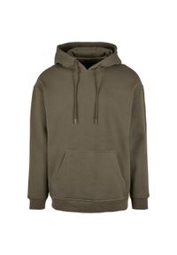 BUILD YOUR BRAND - Bluza Z Kapturem Męska Oversized. Typ kołnierza: kaptur. Kolor: zielony