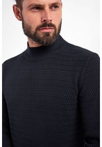 Sweter męski z półgolfem JOOP!. Materiał: bawełna, prążkowany. Długość rękawa: długi rękaw. Długość: długie. Wzór: ze splotem #5