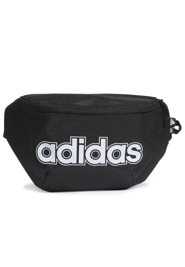 Adidas - Saszetka adidas Classic Foundation Waist Bag HT4777 - czarna. Kolor: czarny. Materiał: materiał, poliester. Wzór: aplikacja