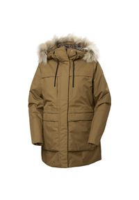 Parka damska z kapturem Helly Hansen Coastal. Typ kołnierza: kaptur. Kolor: beżowy, wielokolorowy, brązowy. Sezon: zima. Sport: narciarstwo #1
