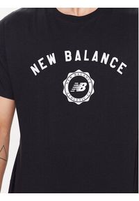 New Balance T-Shirt MT31904 Czarny Relaxed Fit. Kolor: czarny. Materiał: syntetyk, bawełna