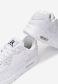 Born2be - Białe Buty Sportowe Himemenis. Zapięcie: sznurówki. Kolor: biały. Materiał: guma. Szerokość cholewki: normalna. Wzór: aplikacja #2