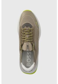 BOSS sneakersy TTNM EVO kolor brązowy 50498904. Nosek buta: okrągły. Kolor: brązowy. Materiał: włókno, guma #5
