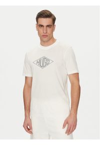 Hugo - HUGO T-Shirt Dalendi 50534934 Écru Regular Fit. Materiał: bawełna