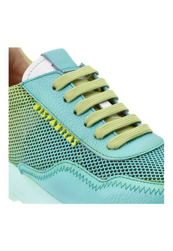 Turkusowe Sneakersy Hispanitas Stylowe Buty Damskie. Kolor: niebieski. Wzór: aplikacja. Sezon: lato. Styl: elegancki