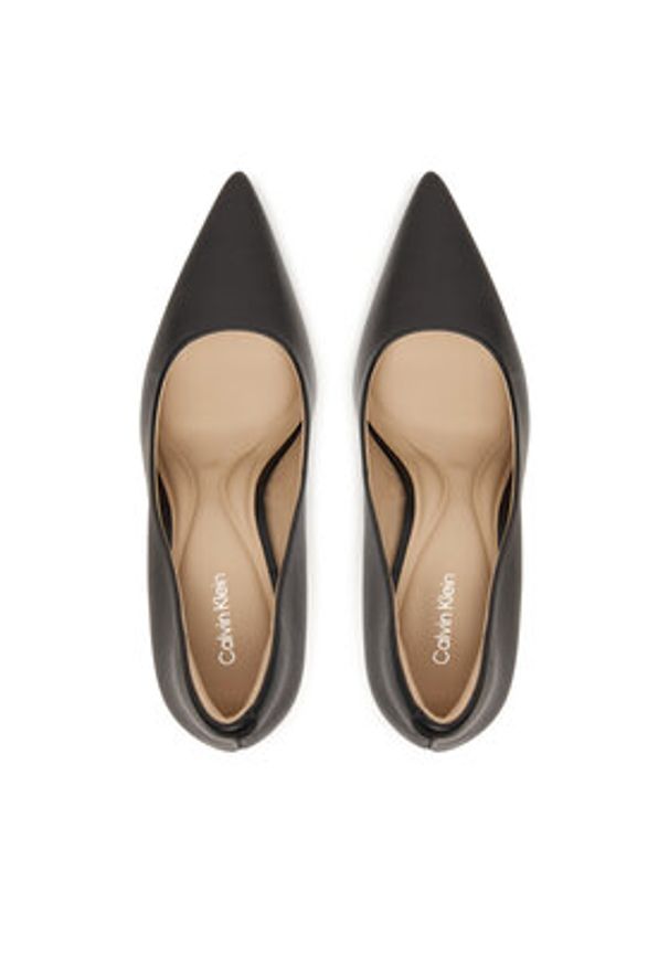 Calvin Klein Szpilki Ess Stiletto 90 HW0HW02608 Czarny. Kolor: czarny. Materiał: skóra. Obcas: na szpilce