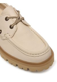 Clarks Sneakersy Cleyhill Boat. 26187841 Écru. Kolor: kremowy. Materiał: skóra #4