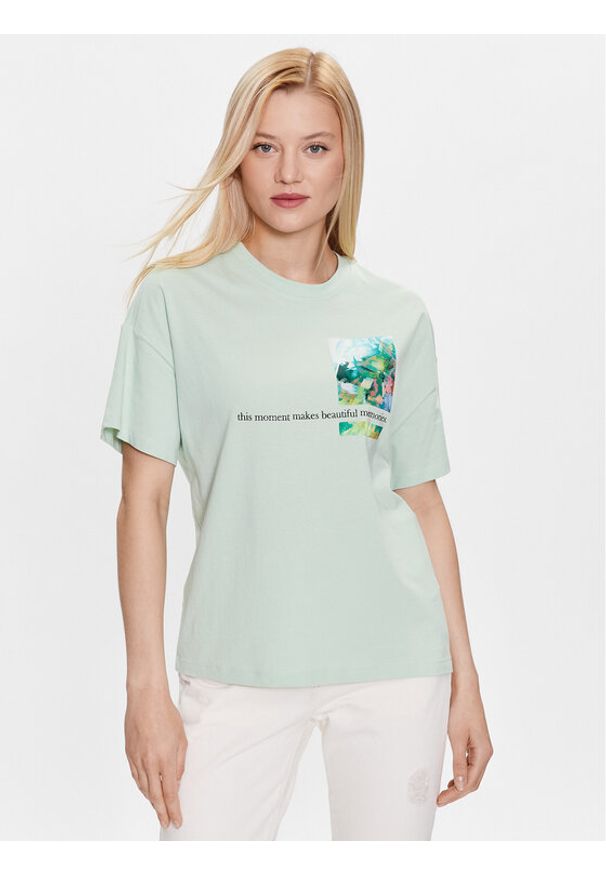 s.Oliver T-Shirt 2130597 Zielony Loose Fit. Kolor: zielony. Materiał: bawełna