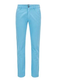 BOSS - Boss Chinosy Schino 50379152 Niebieski Slim Fit. Kolor: niebieski. Materiał: bawełna