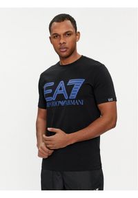 EA7 Emporio Armani T-Shirt 3DPT37 PJMUZ 1200 Czarny Regular Fit. Kolor: czarny. Materiał: bawełna