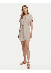 Vero Moda Sukienka letnia Linn 10323027 Szary Relaxed Fit. Kolor: szary. Materiał: wiskoza. Sezon: lato