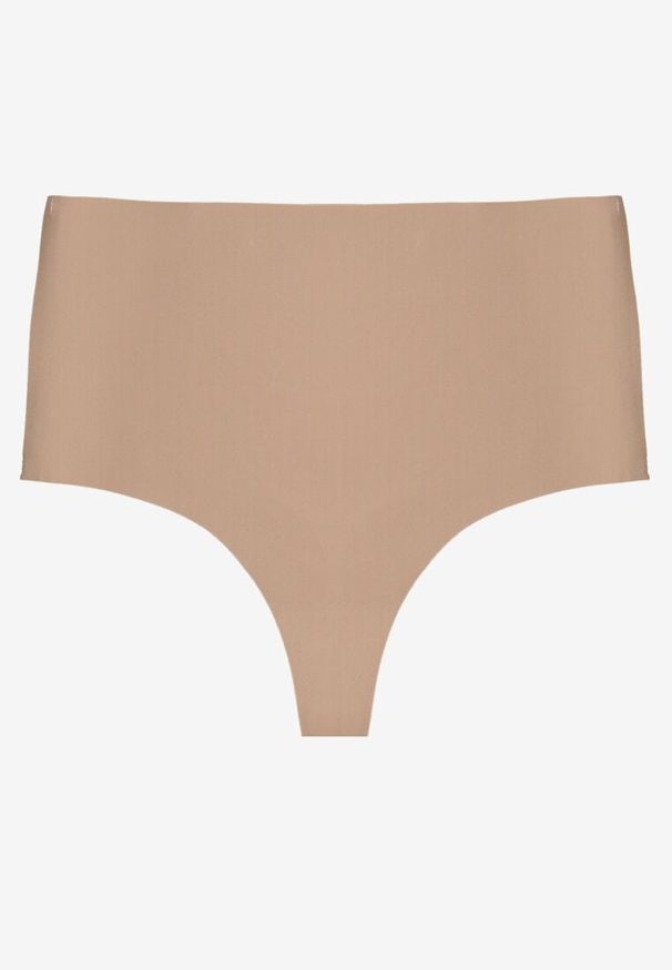 Renee - Ciemnobeżowe Bezszwowe Majtki High Waist Kolunea. Stan: podwyższony. Kolor: beżowy