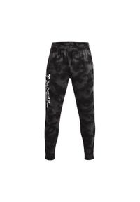 Spodnie sportowe męskie Under Armour Rival Terry Novelty. Kolor: czarny. Materiał: dresówka