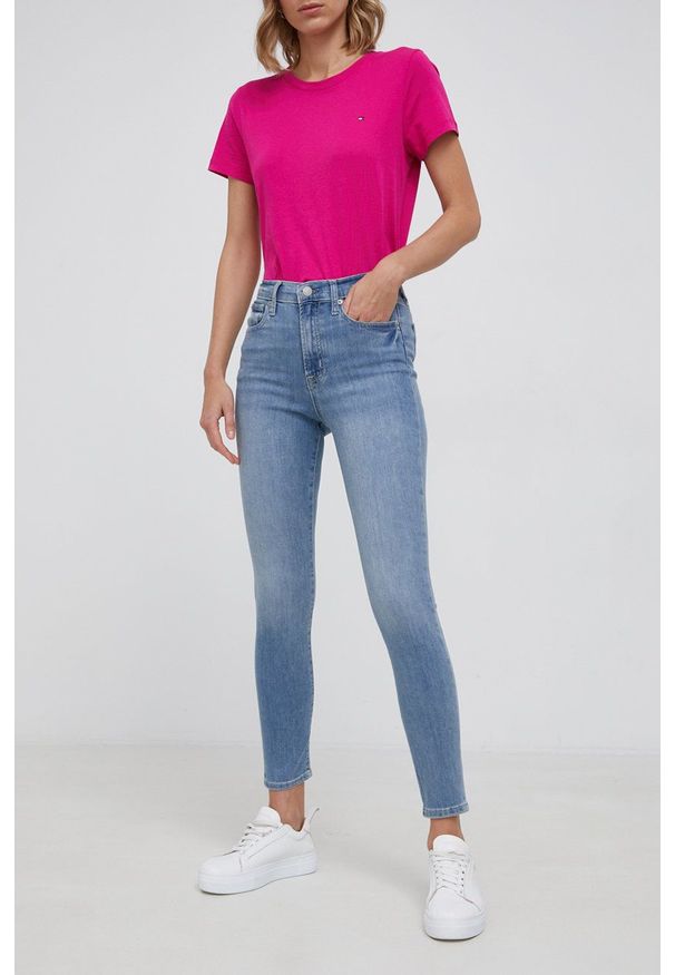 GAP Jeansy damskie high waist. Stan: podwyższony. Kolor: niebieski