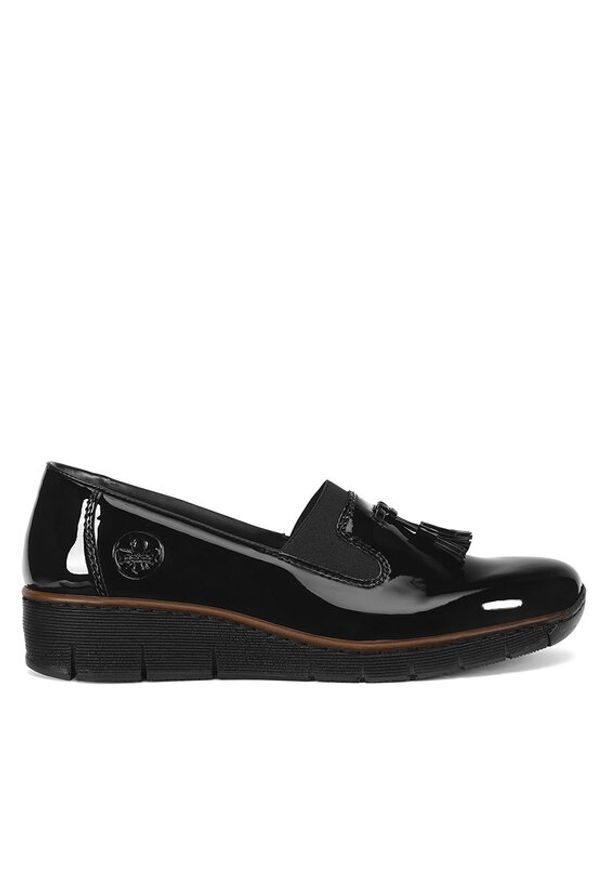 Rieker Półbuty 53751-00 Czarny. Kolor: czarny. Materiał: skóra