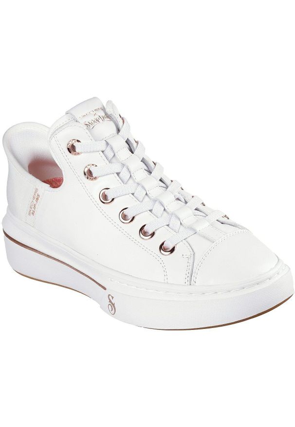 skechers - Buty sportowe damskie Skechers Snoop One og Leather. Kolor: biały. Materiał: skóra ekologiczna, materiał. Model: Skechers Sport. Sport: turystyka piesza
