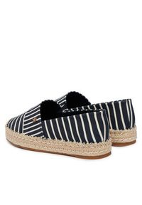 TOMMY HILFIGER - Tommy Hilfiger Espadryle Th Platform Espadrille Stripes FW0FW09143 Granatowy. Kolor: niebieski. Materiał: materiał. Obcas: na platformie #4