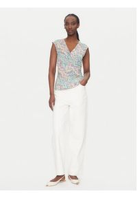 Morgan Bluzka 251-DPOPPA Kolorowy Slim Fit. Materiał: syntetyk. Wzór: kolorowy #3