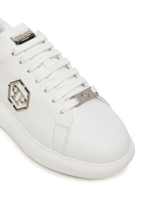 Philipp Plein - PHILIPP PLEIN Sneakersy FAES USC0804 PLE075N Biały. Kolor: biały. Materiał: skóra