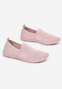 Born2be - Różowe Tenisówki Adrea. Nosek buta: okrągły. Kolor: różowy. Materiał: jeans, materiał. Szerokość cholewki: normalna #2
