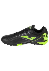 Buty piłkarskie turfy unisex Joma Maxima treningowe ze wzmocnionym czubem. Zapięcie: sznurówki. Kolor: zielony, czarny, wielokolorowy. Materiał: skóra, materiał. Szerokość cholewki: normalna. Sport: piłka nożna