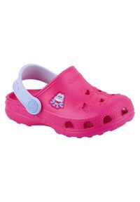 Sandały Coqui Little Frog Jr 92800617325 różowe. Nosek buta: otwarty. Kolor: różowy. Materiał: guma, materiał. Sezon: lato #1