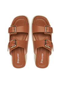 Pollini Espadryle SA28268I0MTD0230 Brązowy. Kolor: brązowy. Materiał: skóra
