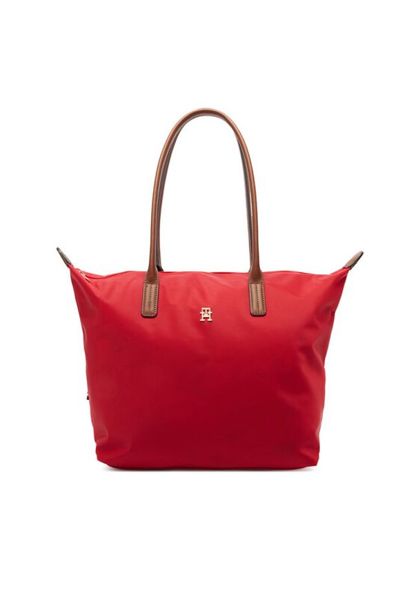 TOMMY HILFIGER - Tommy Hilfiger Torebka Popette Tote AW0AW17711 Czerwony. Kolor: czerwony