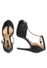 Nine West Sandały NISA SY015-1NW Czarny. Kolor: czarny. Materiał: materiał #4