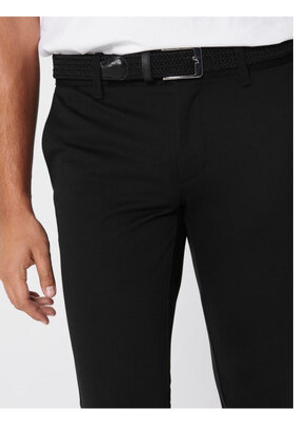 Only & Sons Chinosy Mark 22010209 Czarny Slim Fit. Kolor: czarny. Materiał: wiskoza