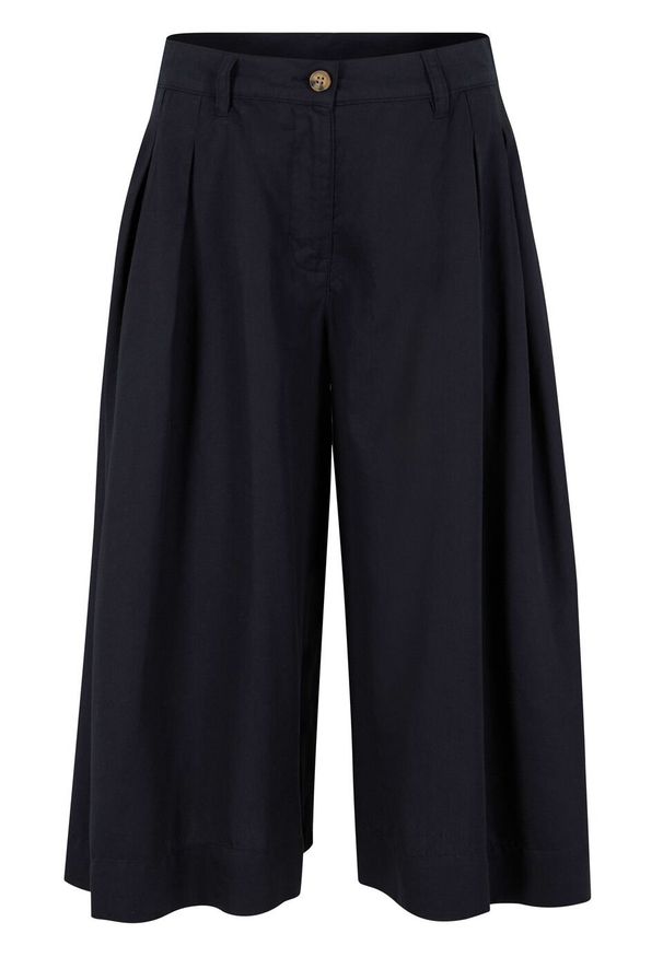 Spodnie culotte z szerokimi nogawkami, TENCEL™ Lyocell bonprix czarny. Kolor: czarny. Materiał: lyocell