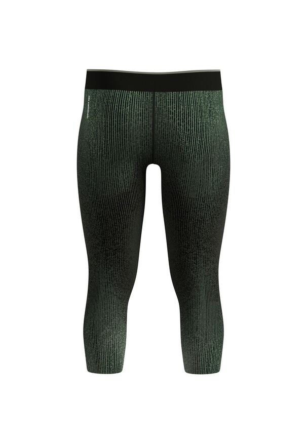 Spodnie Odlo BL BOTTOM 3/4 PERFORMANCE WARM BLACKCOMB. Kolor: zielony. Sport: bieganie
