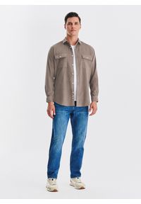 Pako Lorente - PAKO LORENTE - Brązowa koszula sztruksowa z kieszeniami na piersi. Okazja: na co dzień. Kolor: brązowy. Materiał: sztruks. Długość rękawa: długi rękaw. Długość: długie. Sezon: jesień. Styl: casual #2