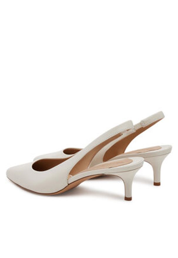 Lauren Ralph Lauren - LAUREN RALPH LAUREN Czółenka Lolah II 802945730001 Biały. Kolor: biały. Materiał: skóra