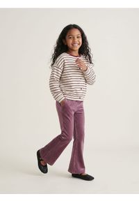 Sinsay - Bawełniane legginsy flare - czerwony. Kolor: czerwony. Materiał: bawełna #1