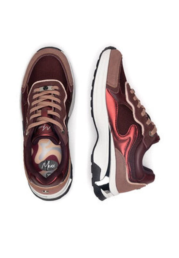 MEXX Sneakersy MI001008943W Bordowy. Kolor: czerwony. Materiał: zamsz, skóra
