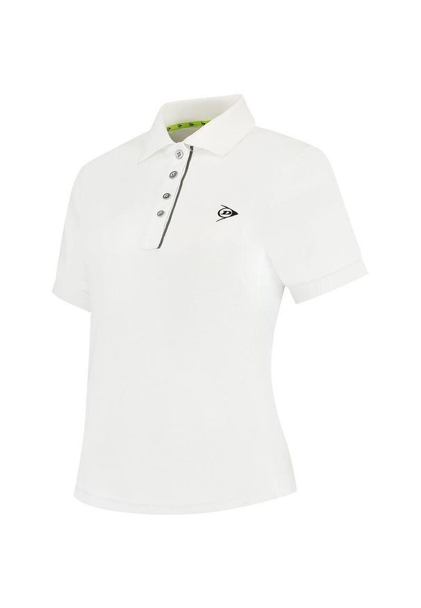 DUNLOP - Koszulka sportowa damska Dunlop Club Polo z kołnierzykiem. Typ kołnierza: polo. Kolor: biały. Sport: tenis