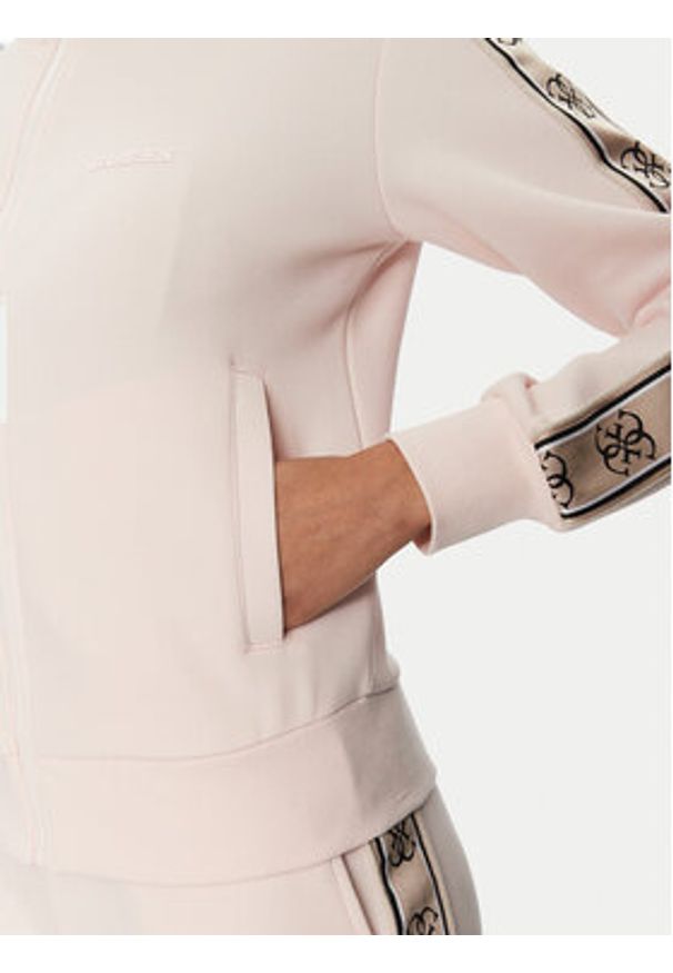 Guess Bluza V2YQ16 KB3P2 Różowy Regular Fit. Kolor: różowy. Materiał: bawełna, syntetyk